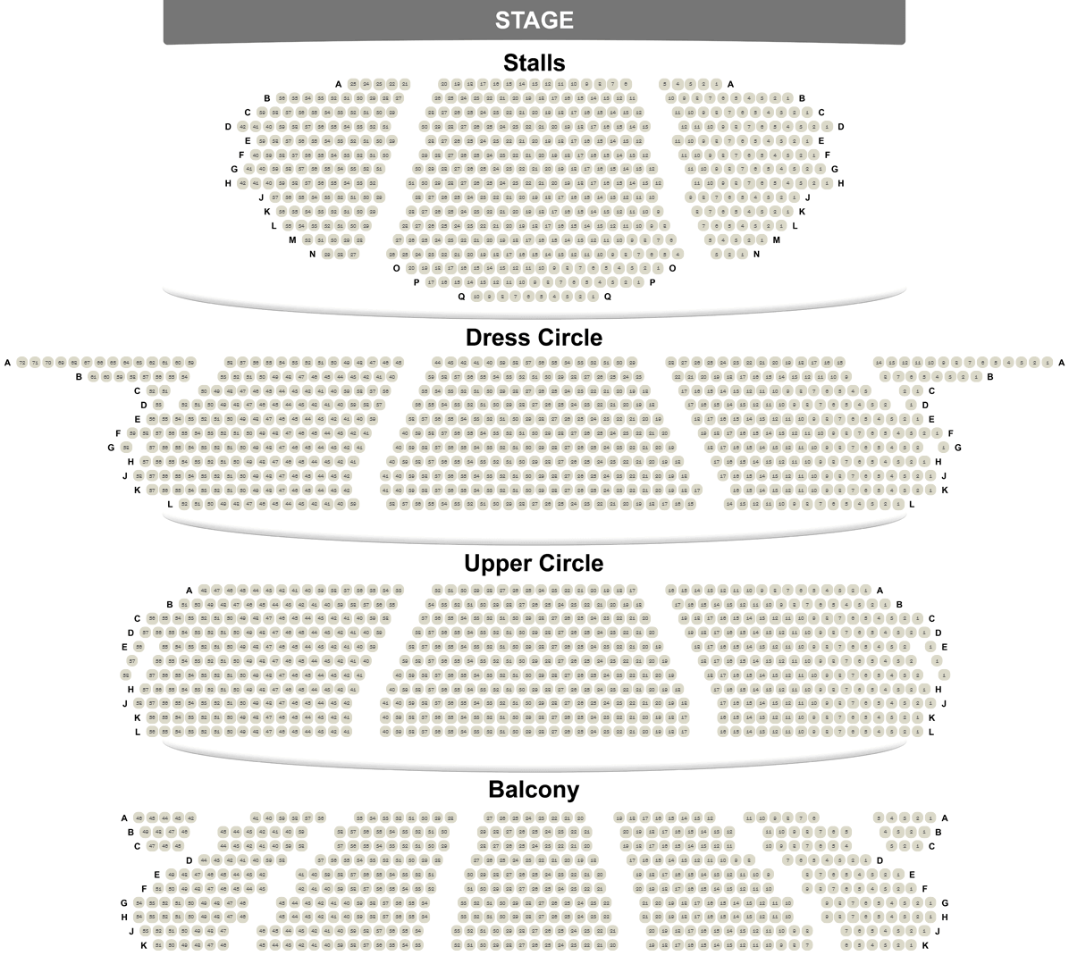 The London Coliseum seating plan
